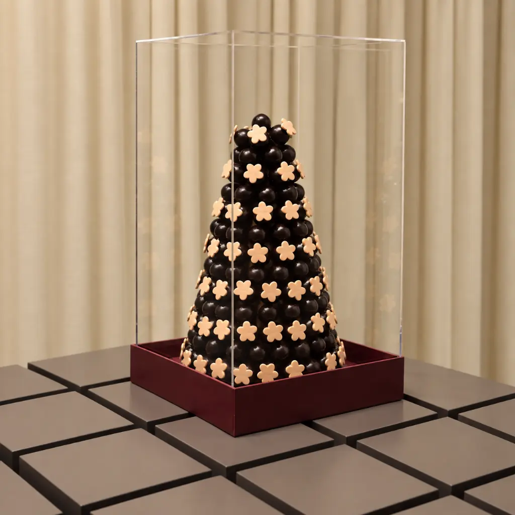 Polished Chocolate Cone Display.webp