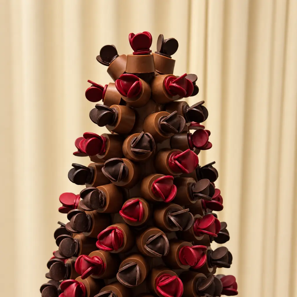 Red and Dark Chocolate Tree Tower.webp
